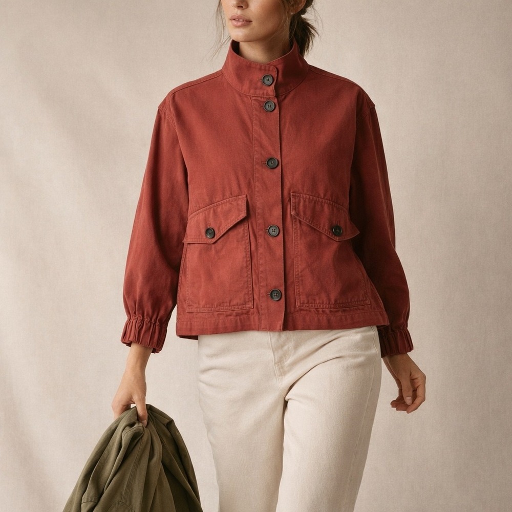 Madewell Utility Jacket XXS Terracotta Cotton Twill Gorpcore Minimalist Field